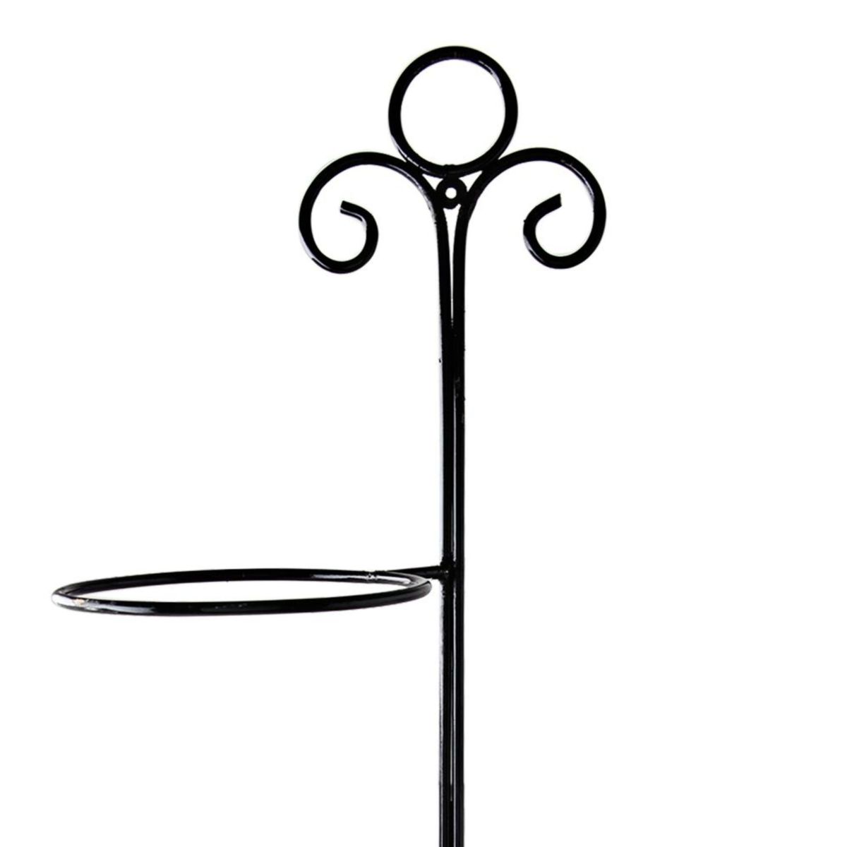 FAMA - Porta Macetero Colonial para 2 Macetas Metal Negro 24x82x17 cm