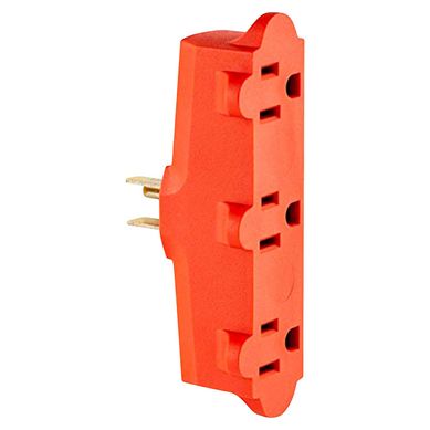 Adaptador con L/T Naranja 15A 1 a 3 Salidas