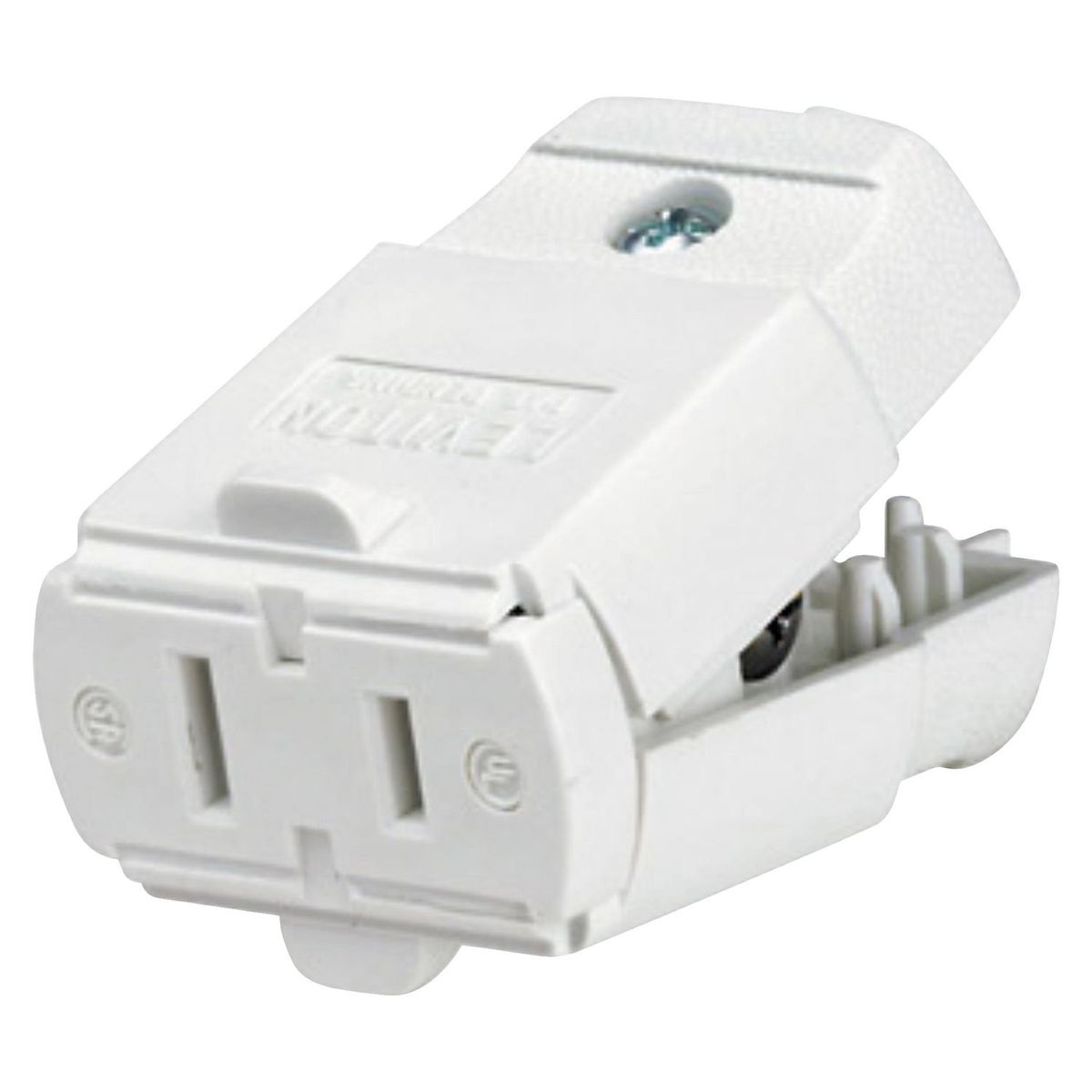 LEVITON - Conector Aereo 2 Polos 15A 125V Polarizada Blanco