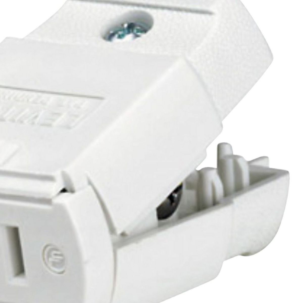 LEVITON - Conector Aereo 2 Polos 15A 125V Polarizada Blanco