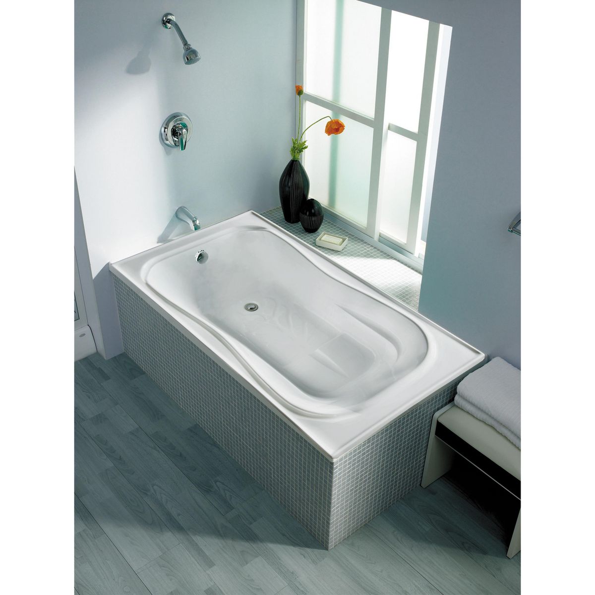SENSI DACQUA - Tina de Baño Rectangular Relax 150x80cm Blanca