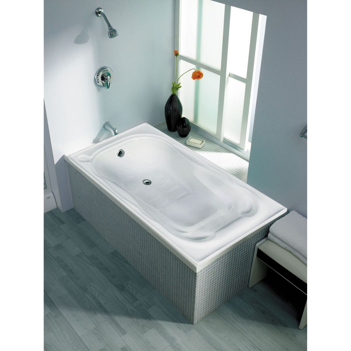 SENSI DACQUA - Tina de Baño Rectangular Confort 120x75cm Blanca