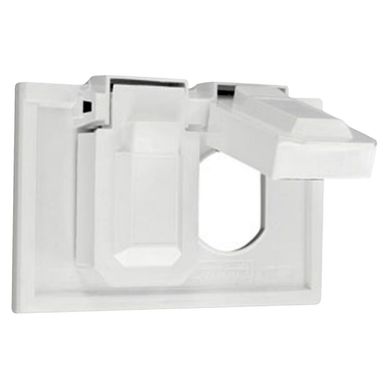 Placa Doble Hermetica Horizontal Blanco