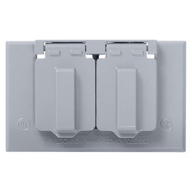 Placa Doble Hermetica Horizontal Plomo