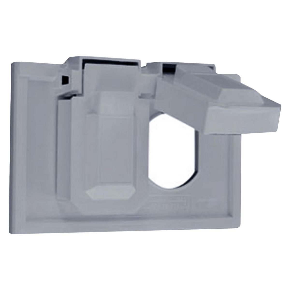 LEVITON - Placa Doble Hermetica Horizontal Plomo