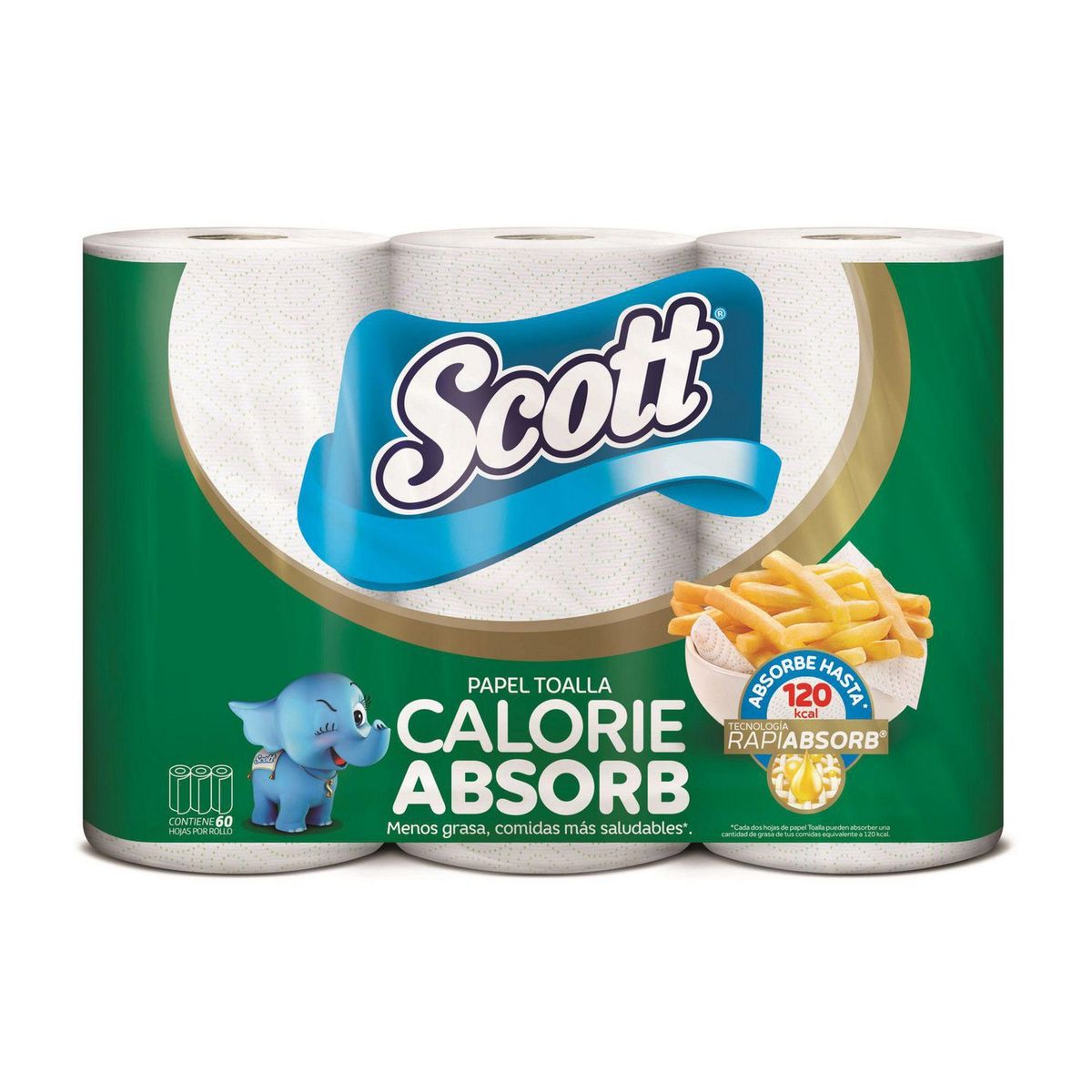 SCOTT - Papel Toalla Para Cocina x 3 Unidades