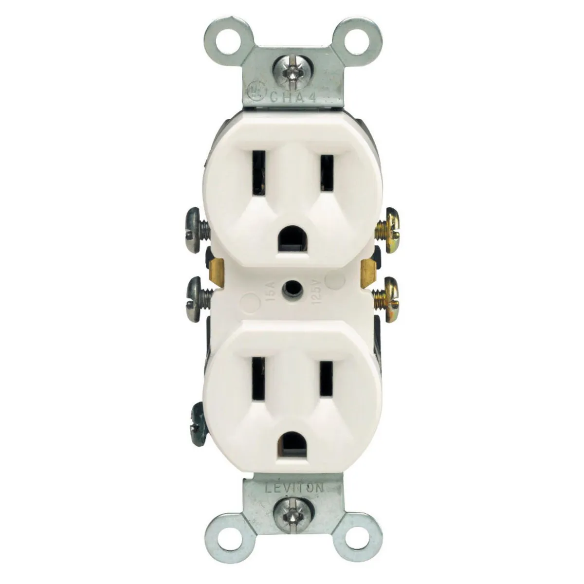 LEVITON - Tomacorriente Leviton doble Empotrable L/T 15A 250V Blanco