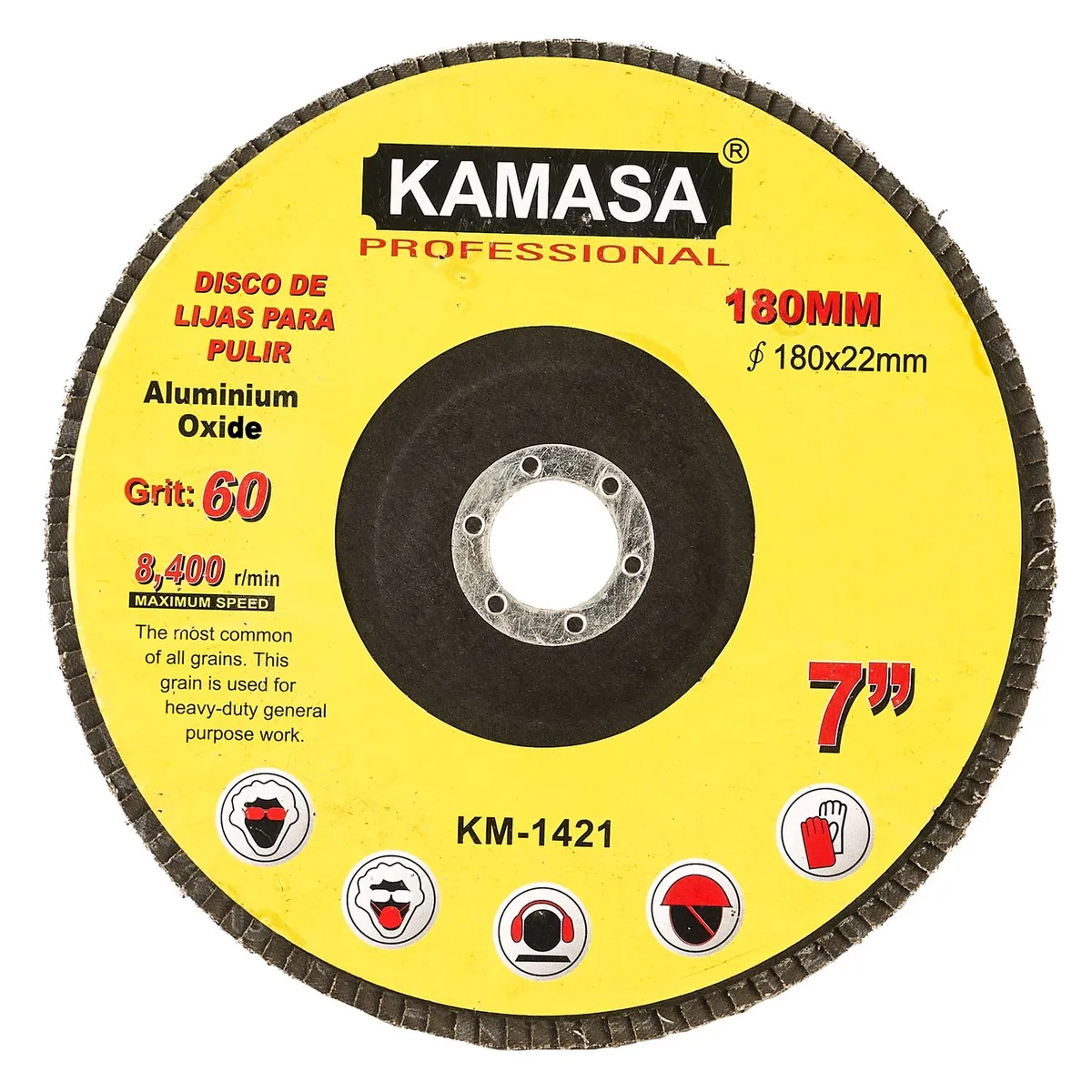 MAJOR - Disco de Lija para Pulido Grit 60 7'' Major