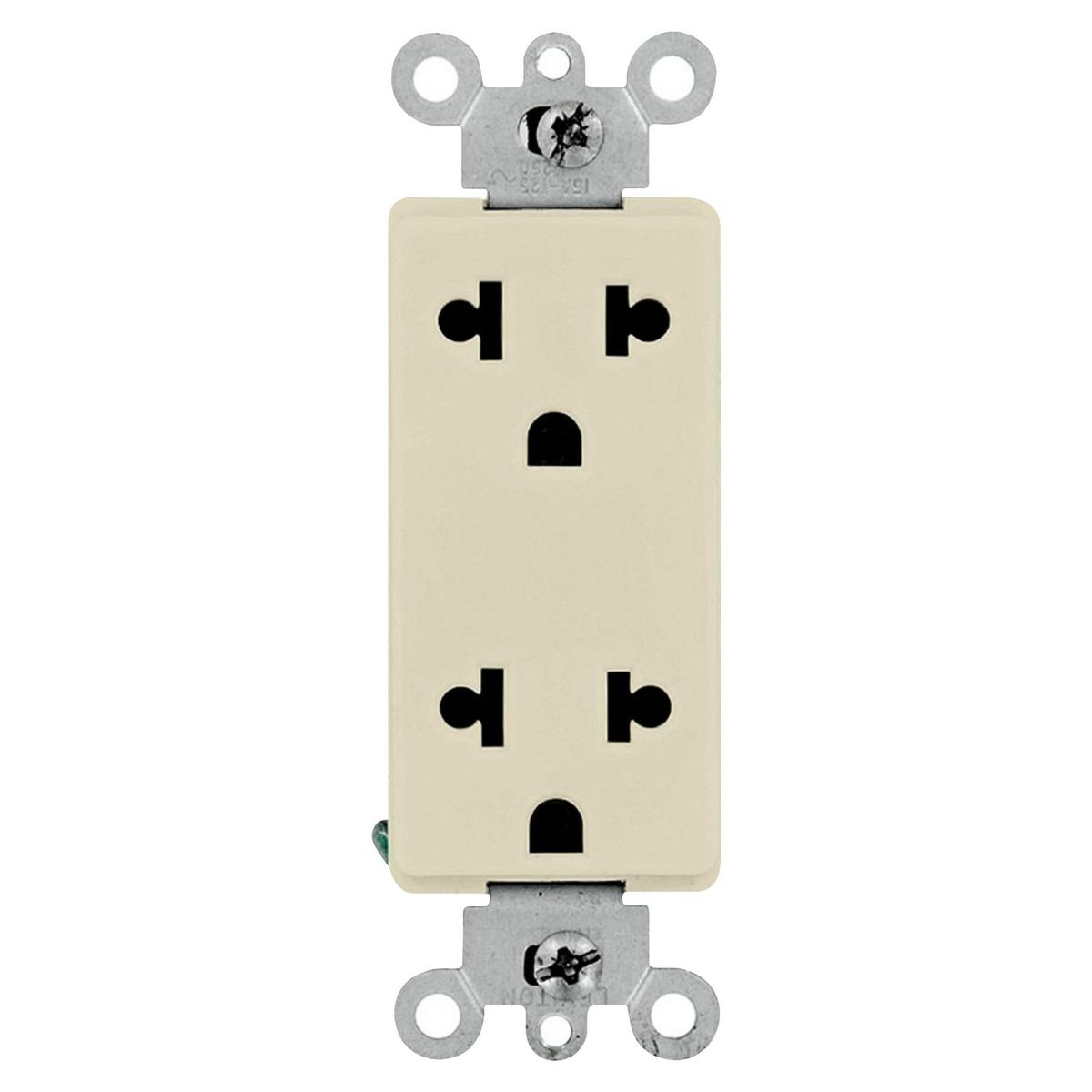 LEVITON - Tomacorriente Leviton doble Empotrable Decora Universal 2x15A L/T 250V Marfil