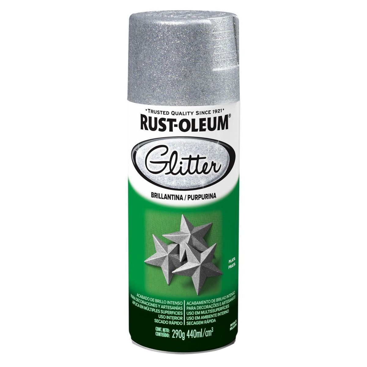 RUST OLEUM - Aerosol Acabado Tipo Brillantina Plata 290 Gr.