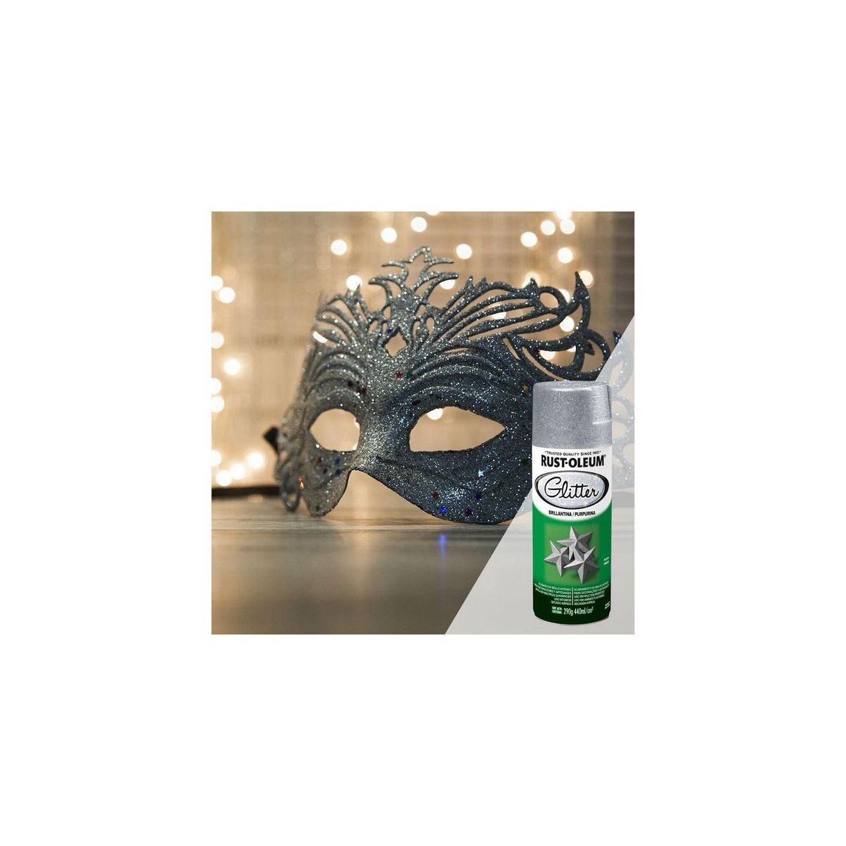 RUST OLEUM - Aerosol Acabado Tipo Brillantina Plata 290 Gr.