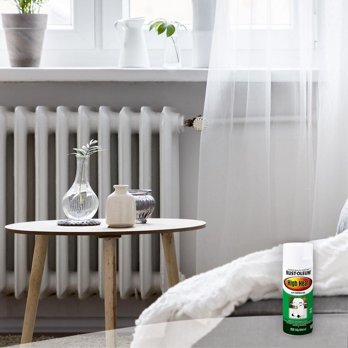 RUST OLEUM - Aerosol Alta Temperatura Blanco Mate 340 Gr.