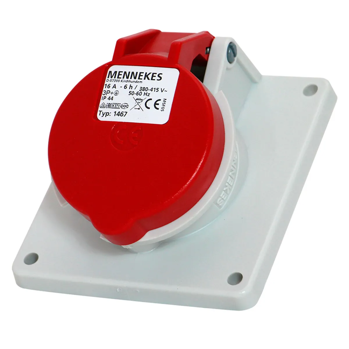 MENNEKES - Toma Empotrable 16AMP 3P+T 415V Rojo 6H IP44
