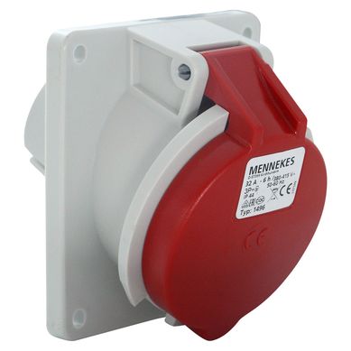 Toma Empotrable 32AMP 3P+T 415V Rojo 6H IP44