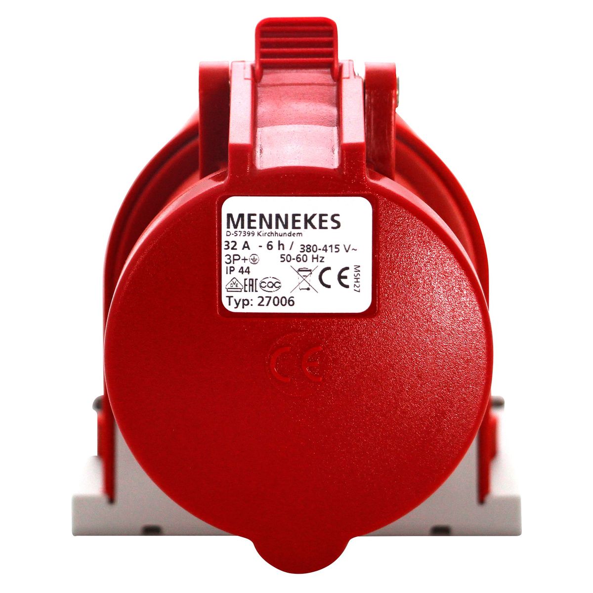 MENNEKES - Toma Visible 32AMP 3P+T 415V Rojo 6H IP44