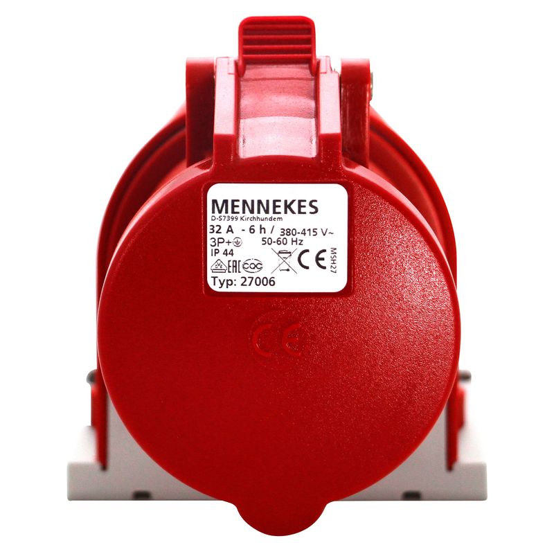 MENNEKES - Toma Visible 32AMP 3P+T 415V Rojo 6H IP44