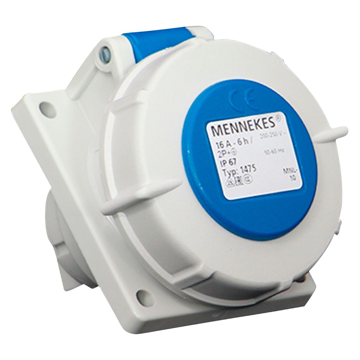 MENNEKES - Toma Empotrable 16AMP 2P+T 250V Azul 6H IP67