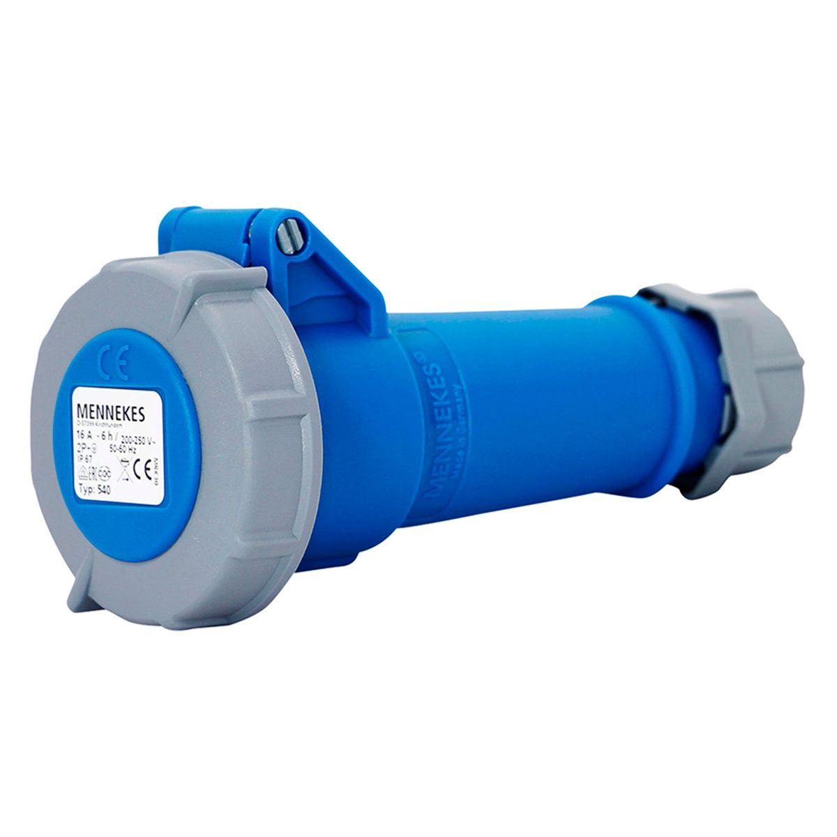 MENNEKES - Toma Aereo 16AMP 2P+T 250V Azul 6H IP67