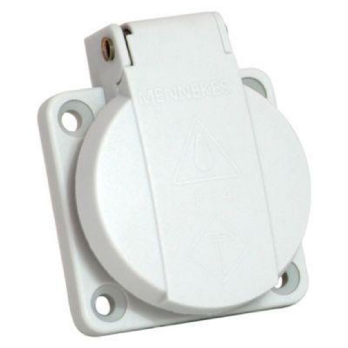 MENNEKES - Toma Empotrable Schuko Gris 16AMP 2P+T 250V IP54