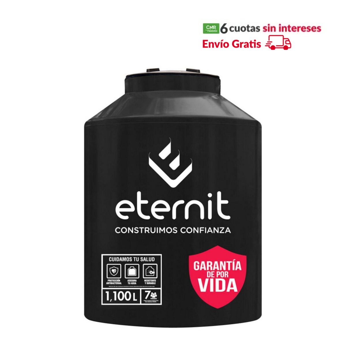 Tanque de Agua Negro Eternit 1100 L, marca ETERNIT - Foto Principal