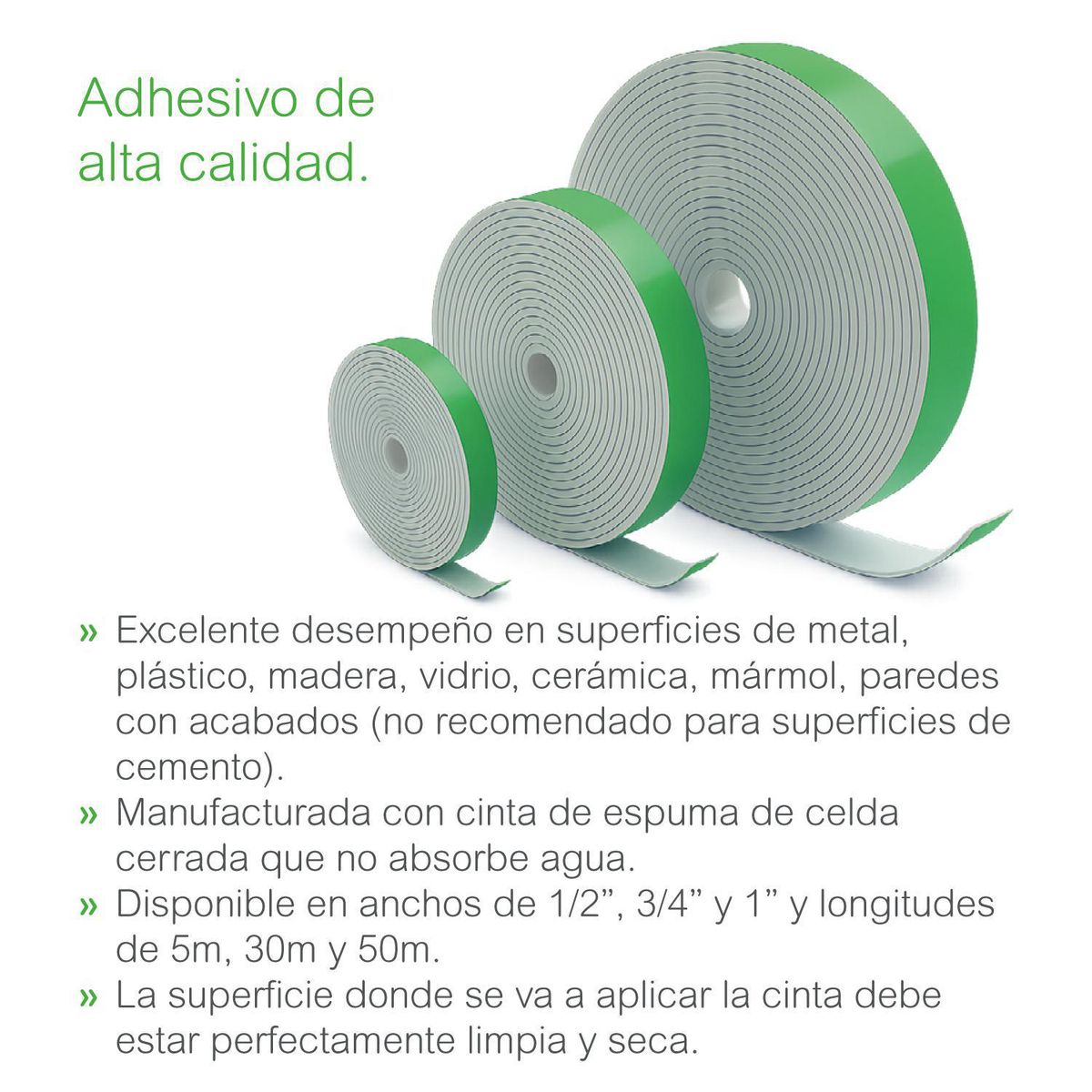 GENERICO - Cinta de Montaje Doble Cara para Interiores 1" x 5Metros - DEXSON