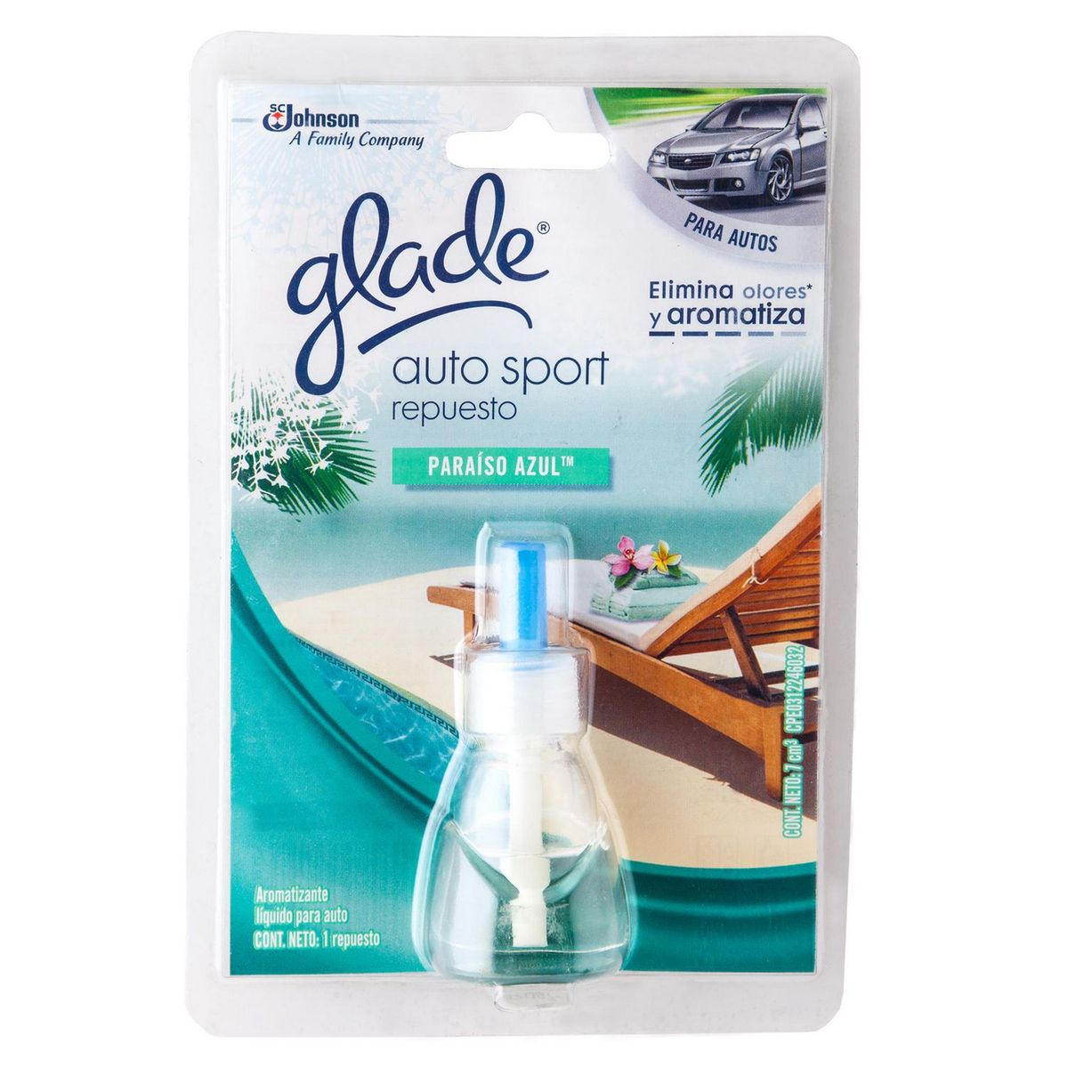 GLADE - Repuesto Aromatizante Glade Aroma Paraíso Azul