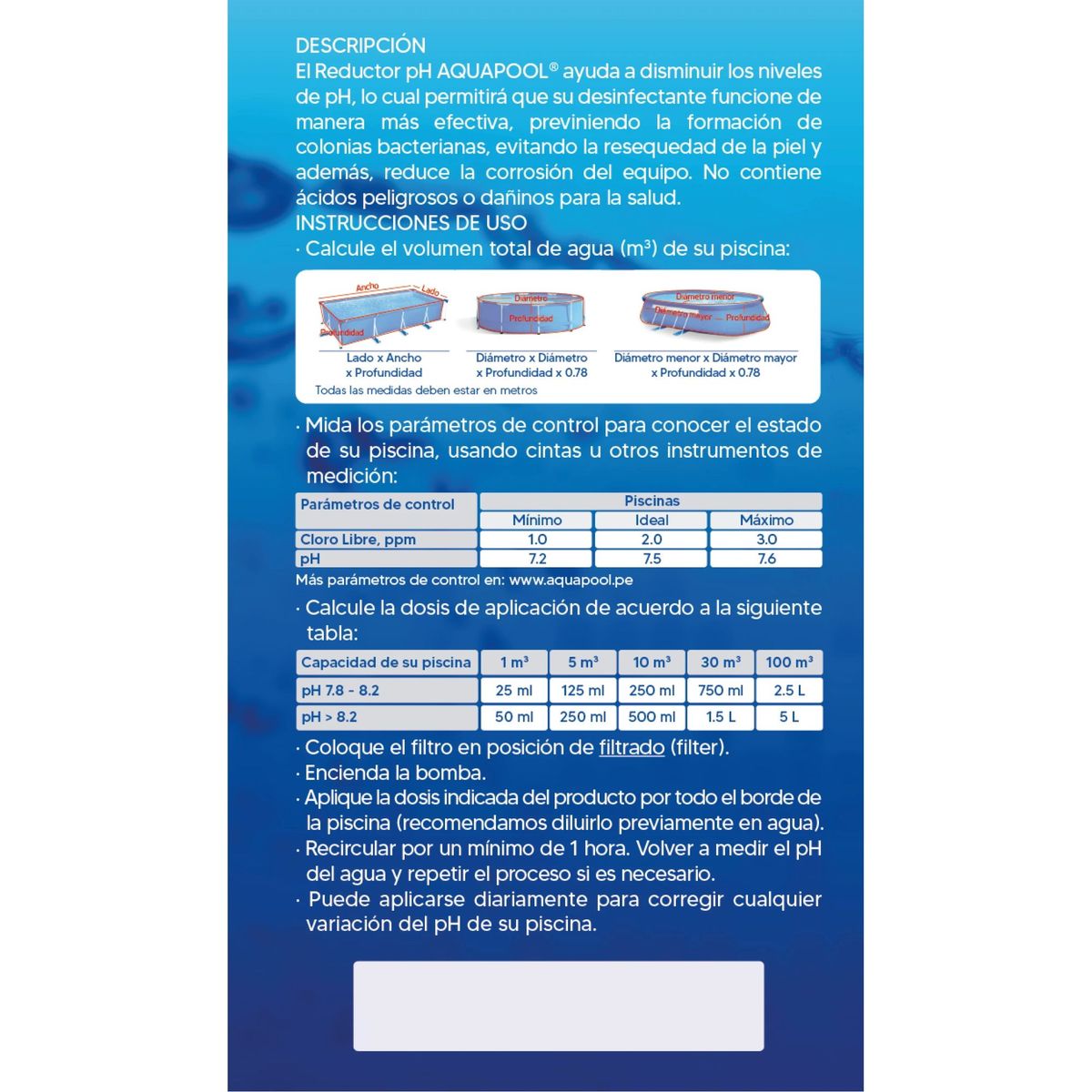 AQUAPOOL - Reductor de Ph 1 L Aquapool