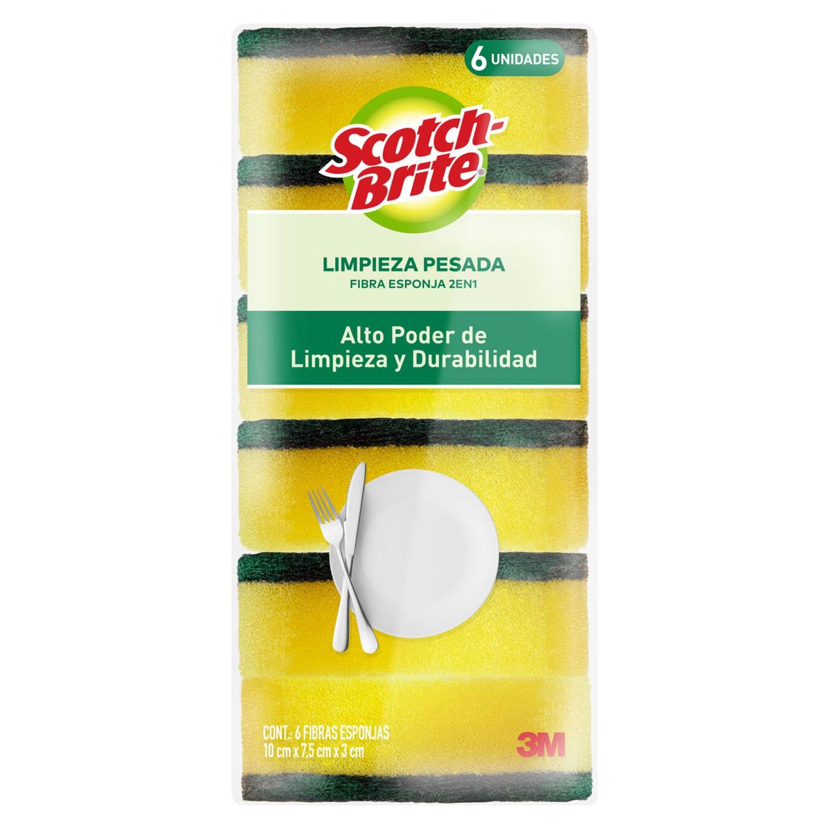 SCOTCH BRITE - Esponja Scotch Brite Pack X6