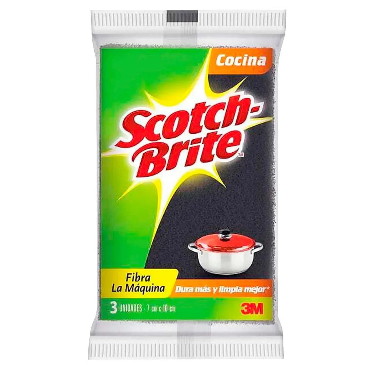 SCOTCH BRITE - Esponja De Fibra Scotch Brite Pack X3