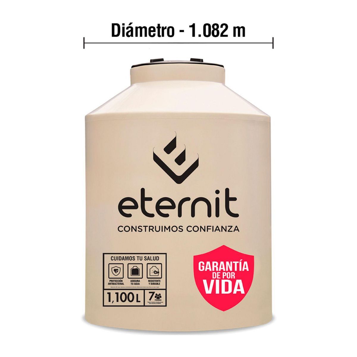 ETERNIT - Tanque de Agua Arena Eternit 1100 L