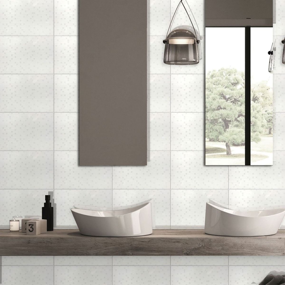 HOLZTEK - Cerámica Blanco Liso 25X40cm 1.5m2 City