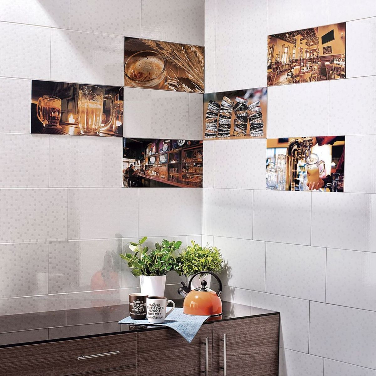 HOLZTEK - Cerámica Blanco Liso 25X40cm 1.5m2 City