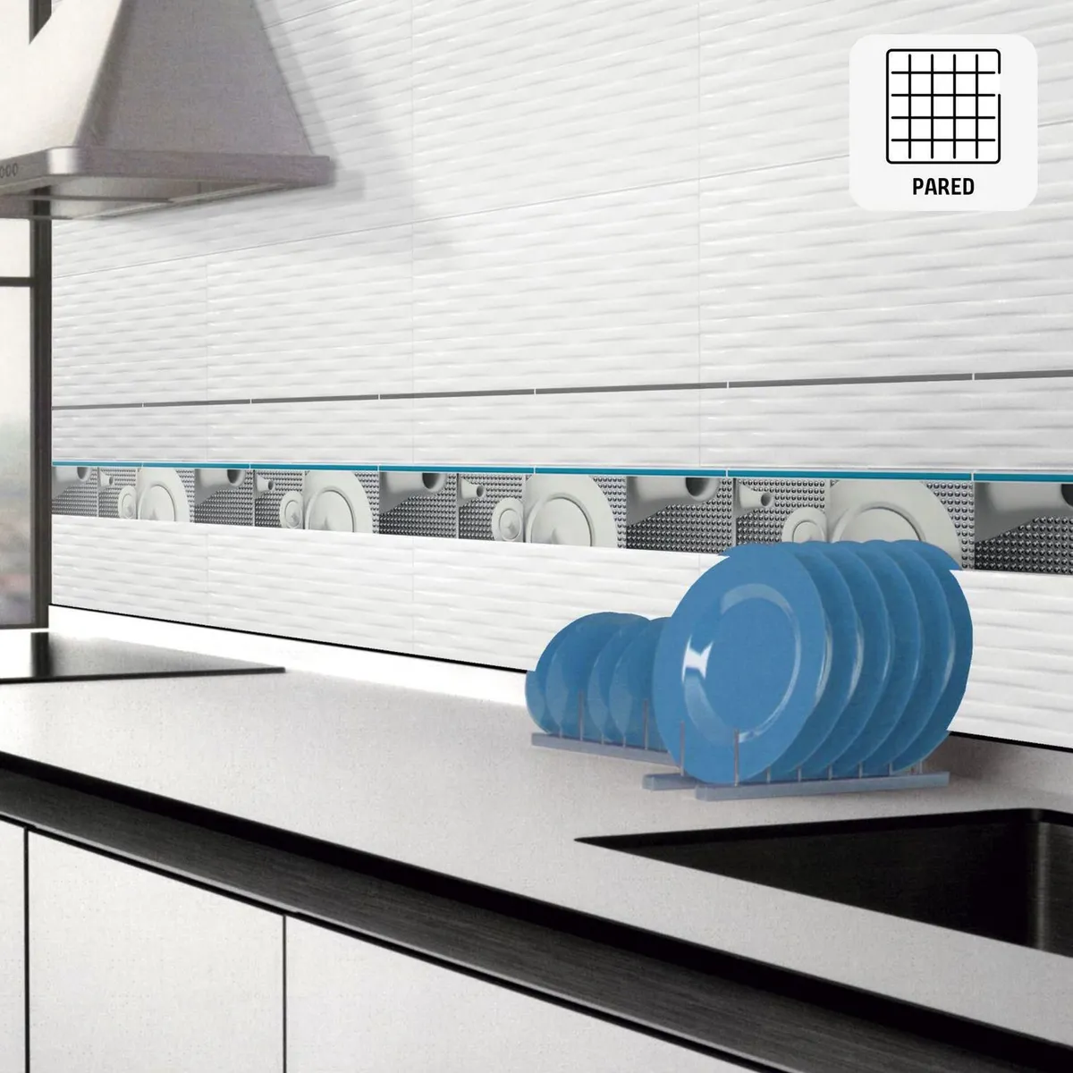 HOLZTEK - Cerámica Blanco Liso 30x60cm 1.62m2 Brick