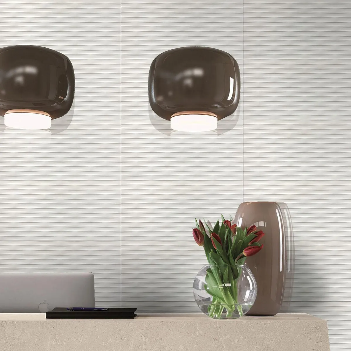 HOLZTEK - Cerámica Blanco Liso 30x60cm 1.62m2 Brick