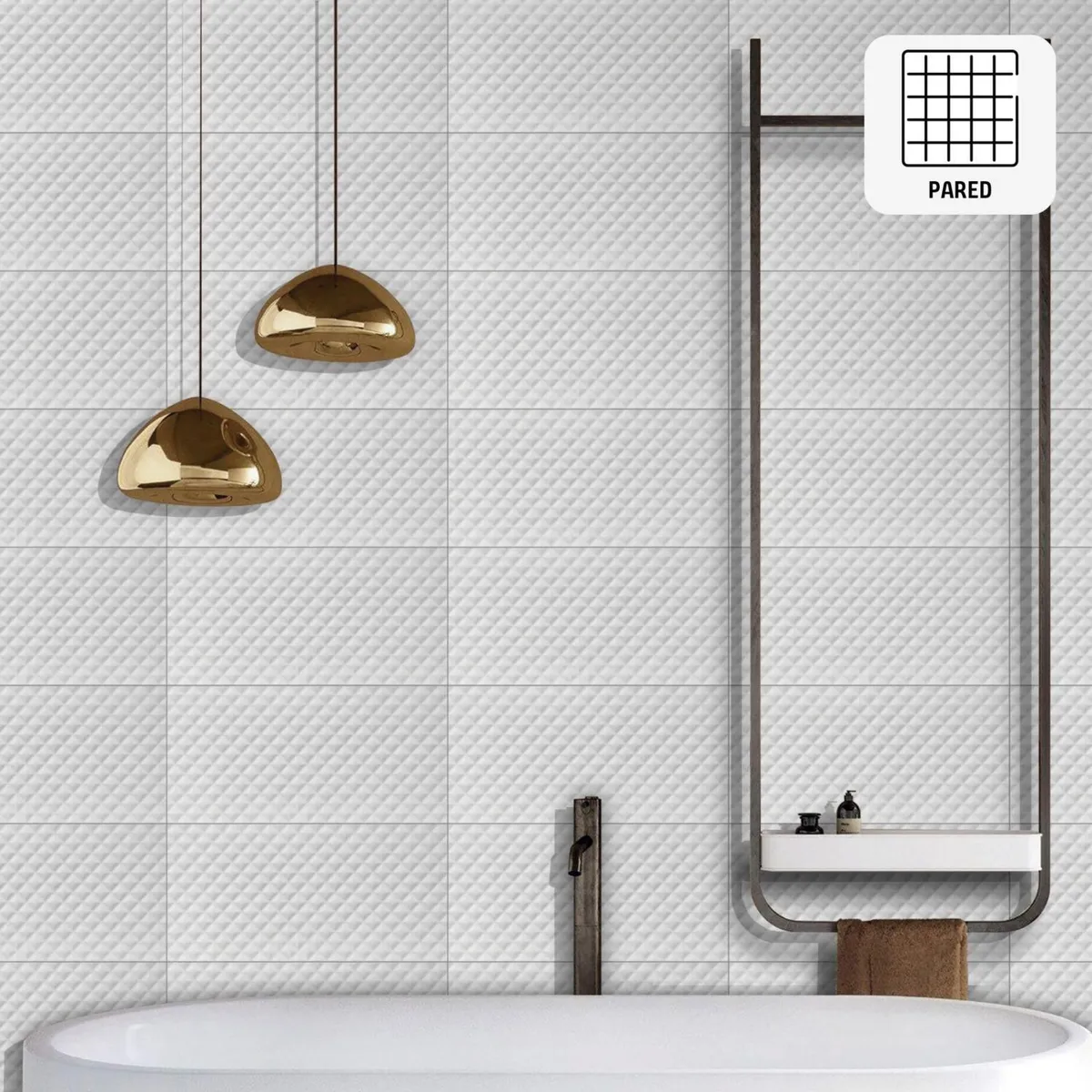 HOLZTEK - Cerámica Blanco Decorado 31x61cm 1.62 m2 Diamante