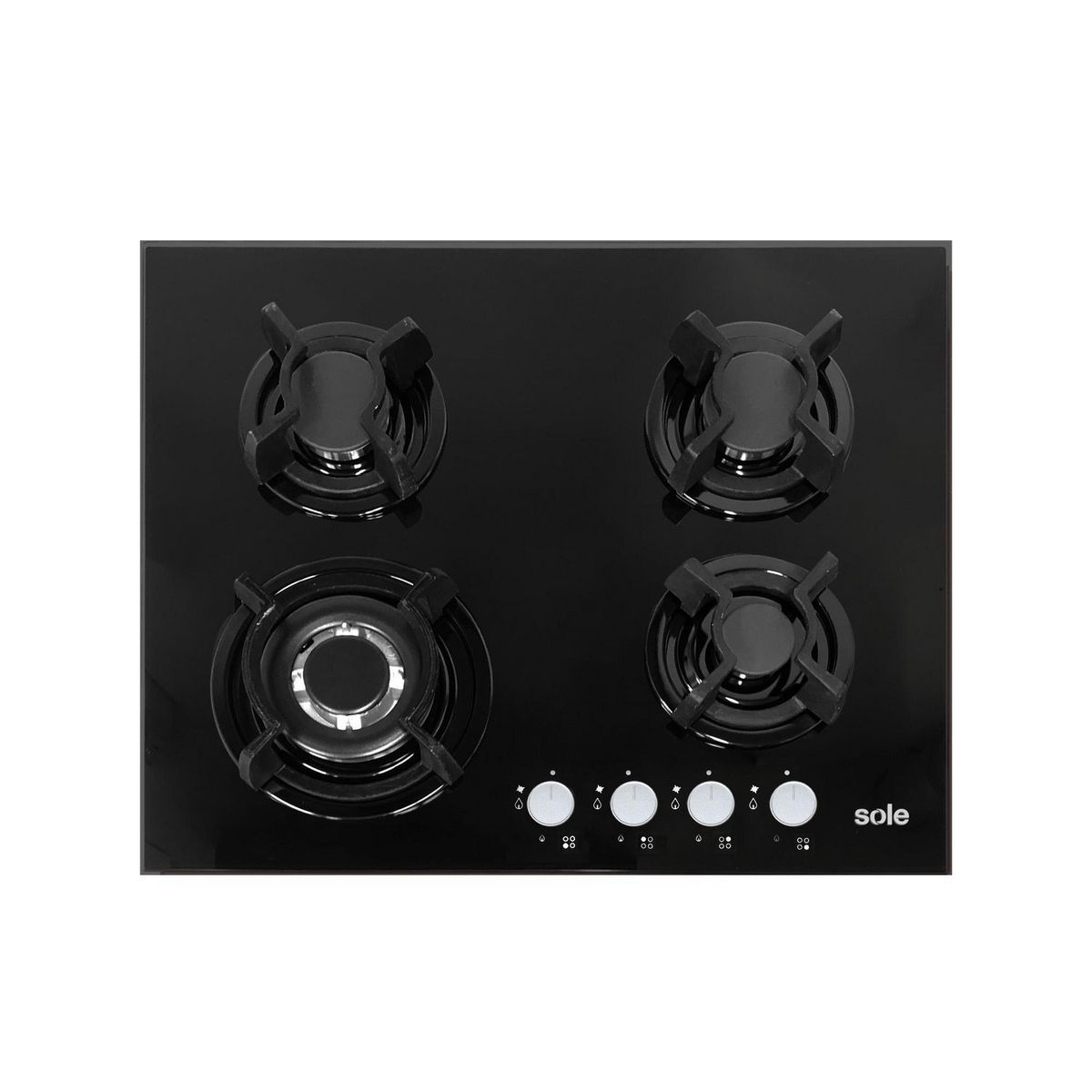 SOLE - Encimera Empotrable Eléctrica 4 Hornillas Sole SOLCO034 Negro