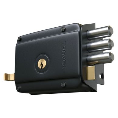 Cerradura de Sobreponer Blindada 970 Negro Travex