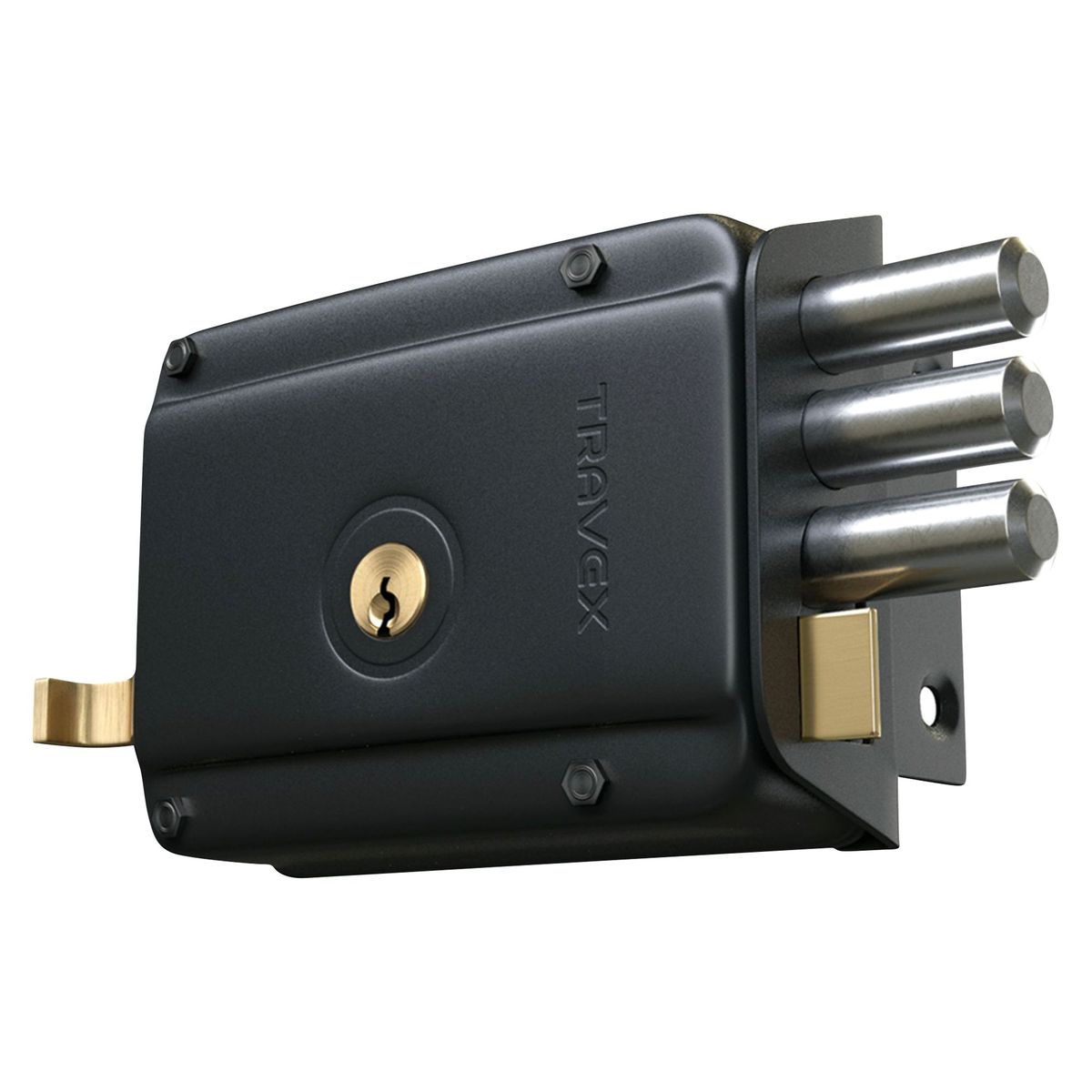 TRAVEX - Cerradura de Sobreponer Blindada 970 Negro Travex