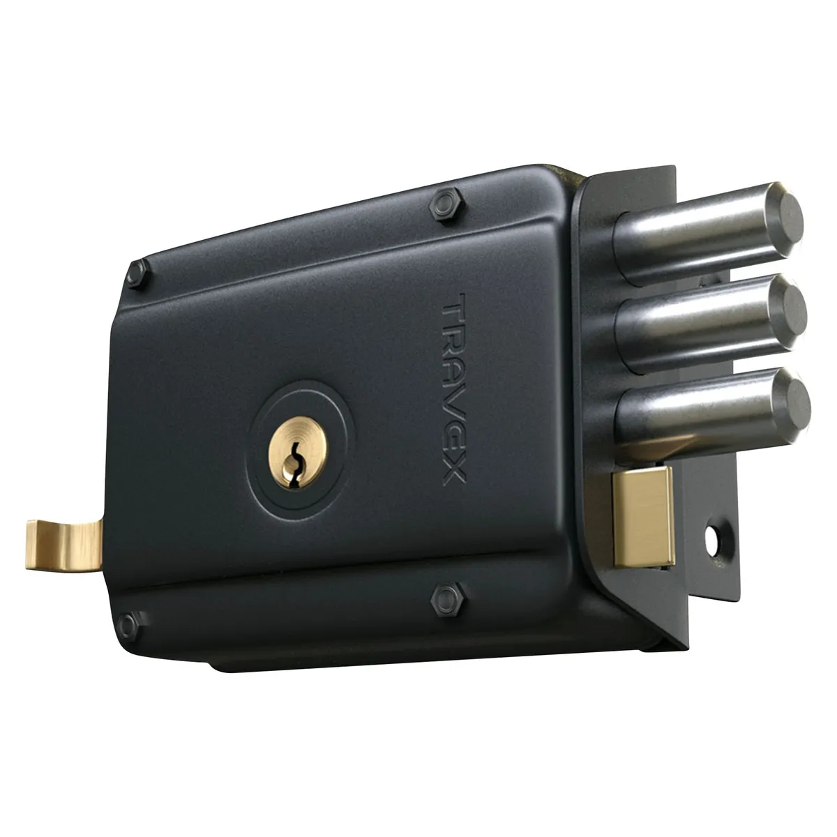 TRAVEX - Cerradura de Sobreponer Blindada 970 Negro Travex