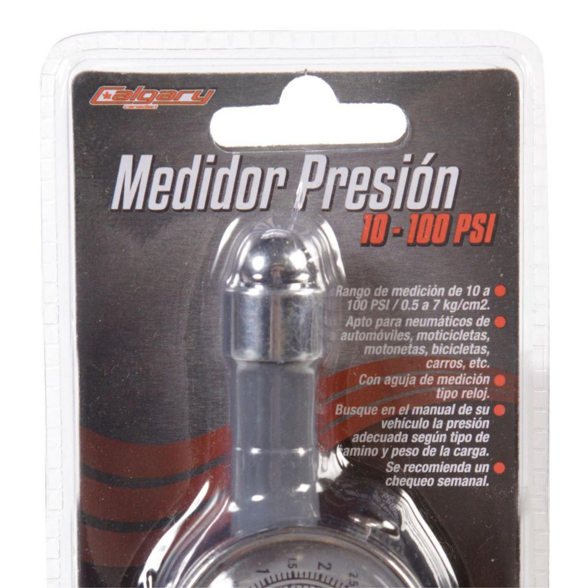 CALGARY - Medidor de Presión 10 - 100 PSI