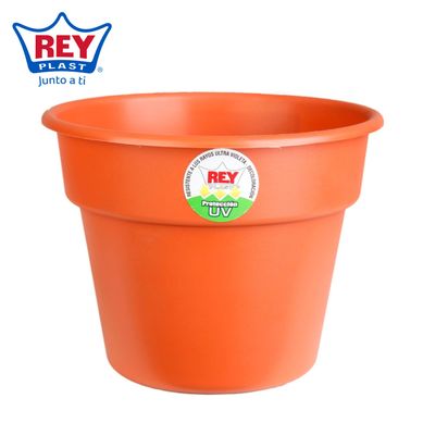 Maceta Durakotta con Base Naranja 17x14x