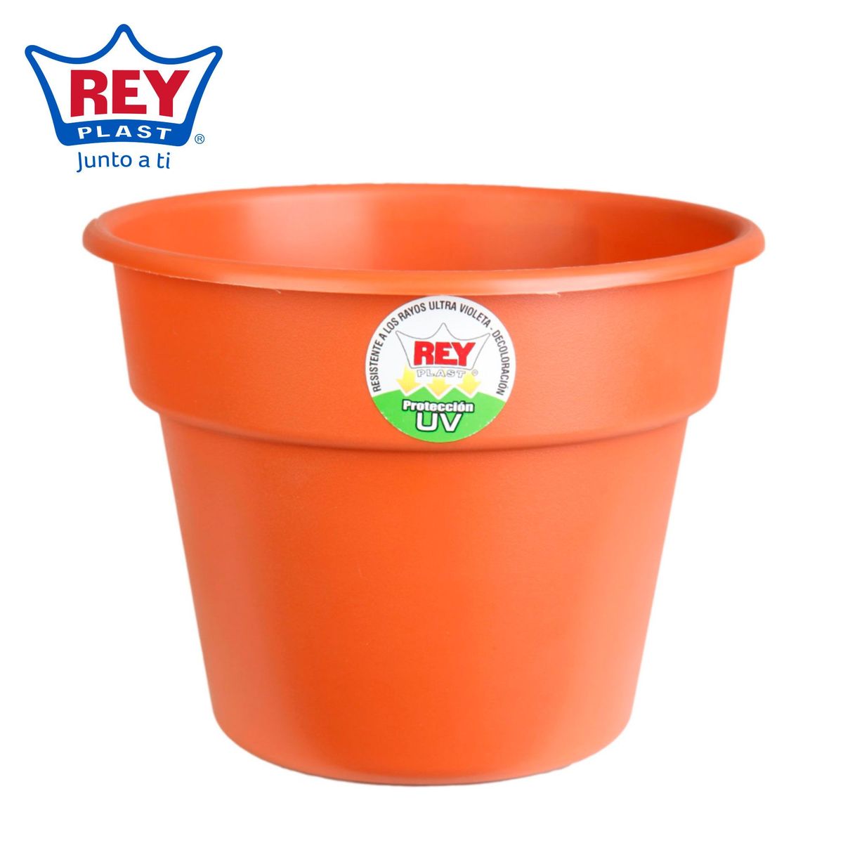 REYPLAST - Maceta Durakotta con Base Naranja 17x14x