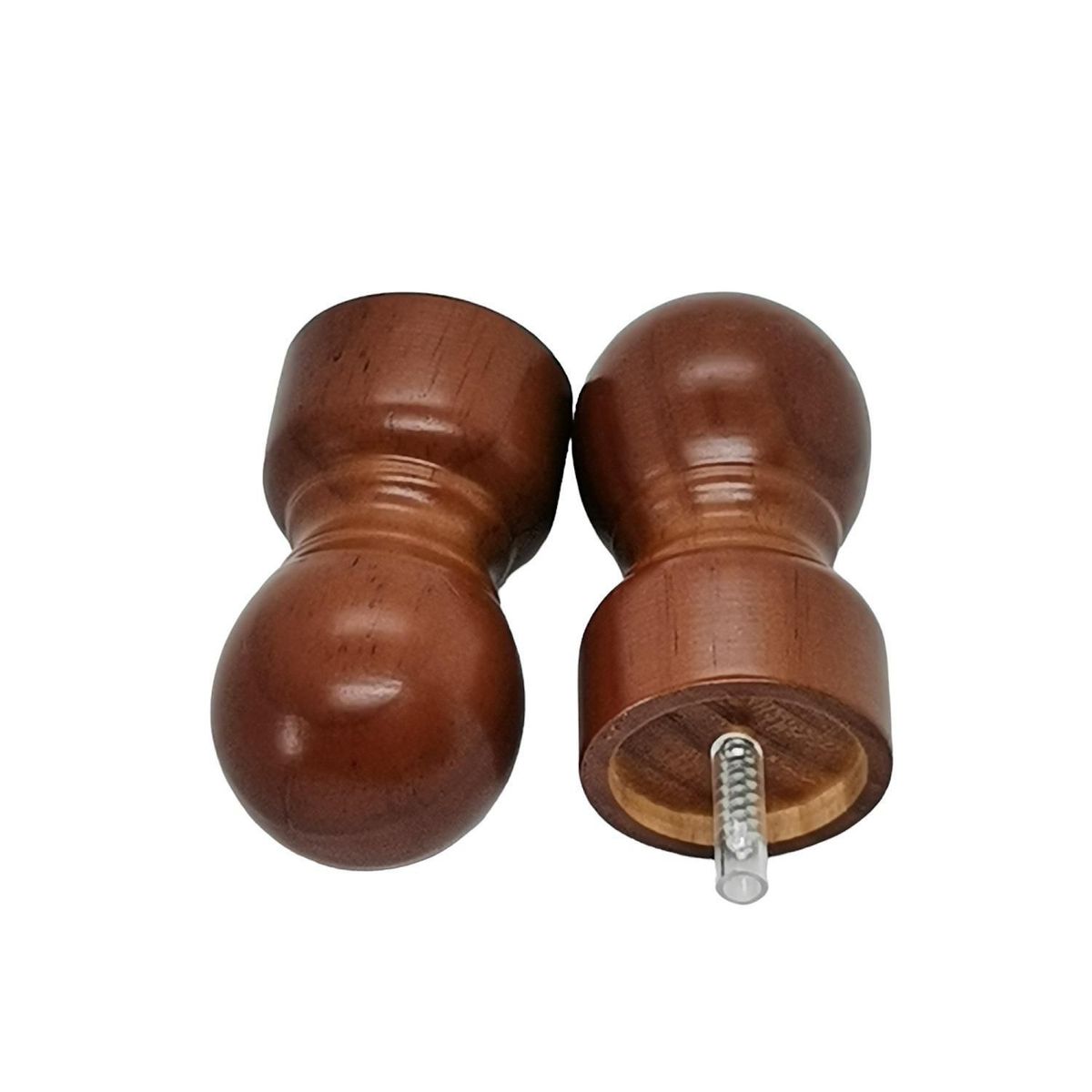 METALHSA - Terminal Bola madera chocolate 35mm (2un)