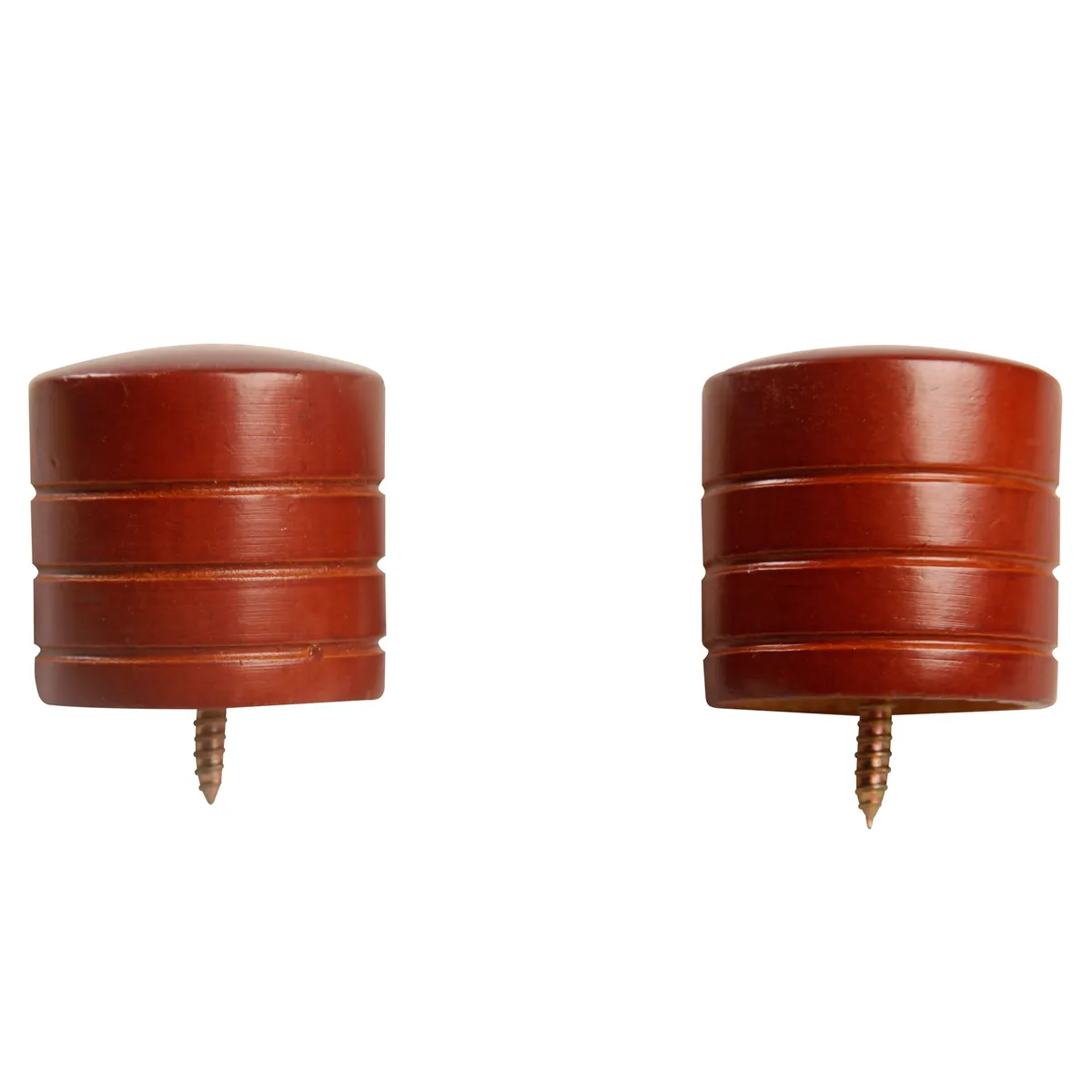 METALHSA - Terminal Tope madera chocolate 35mm (2un)