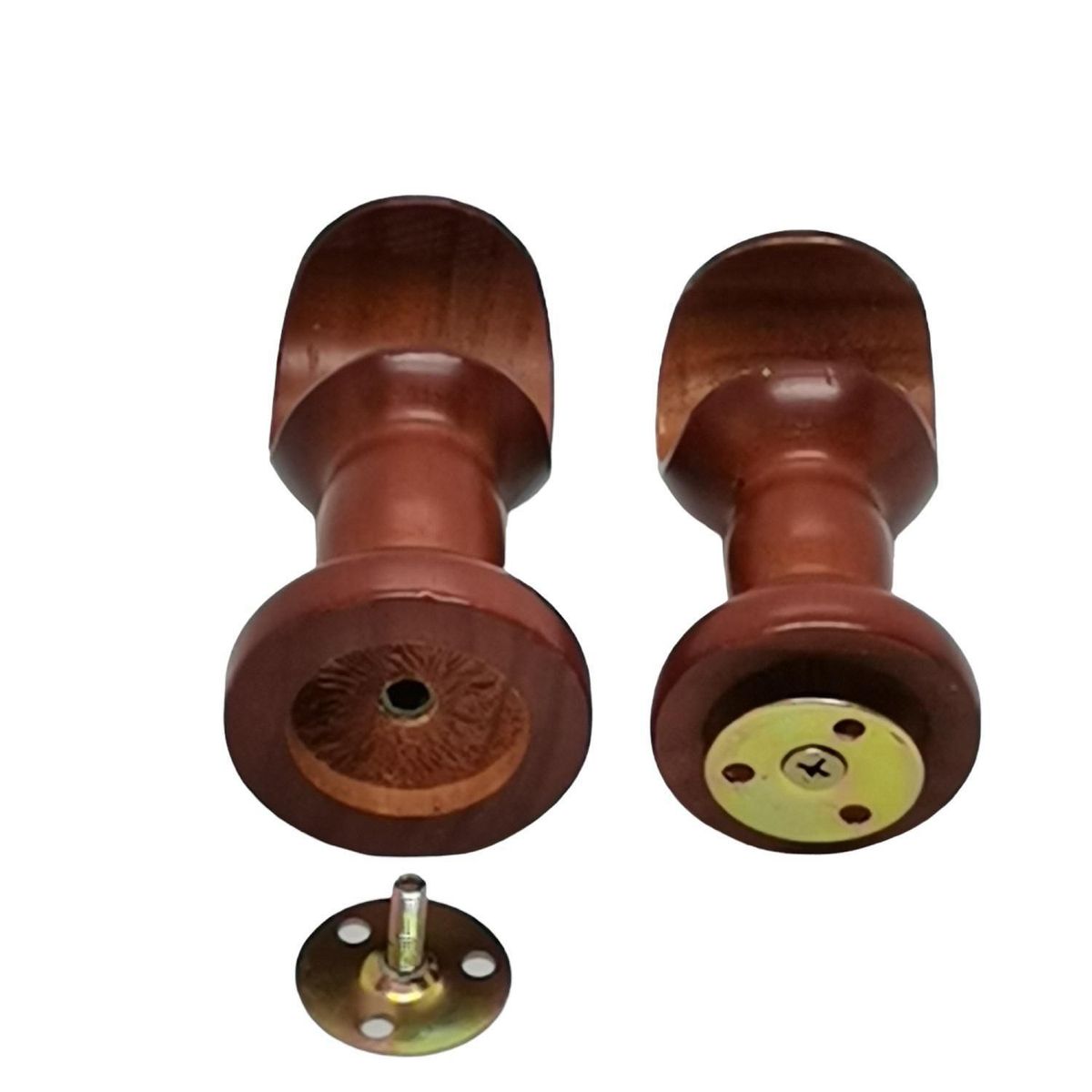 METALHSA - Soporte simple Muro madera chocolate 35mm (2un)