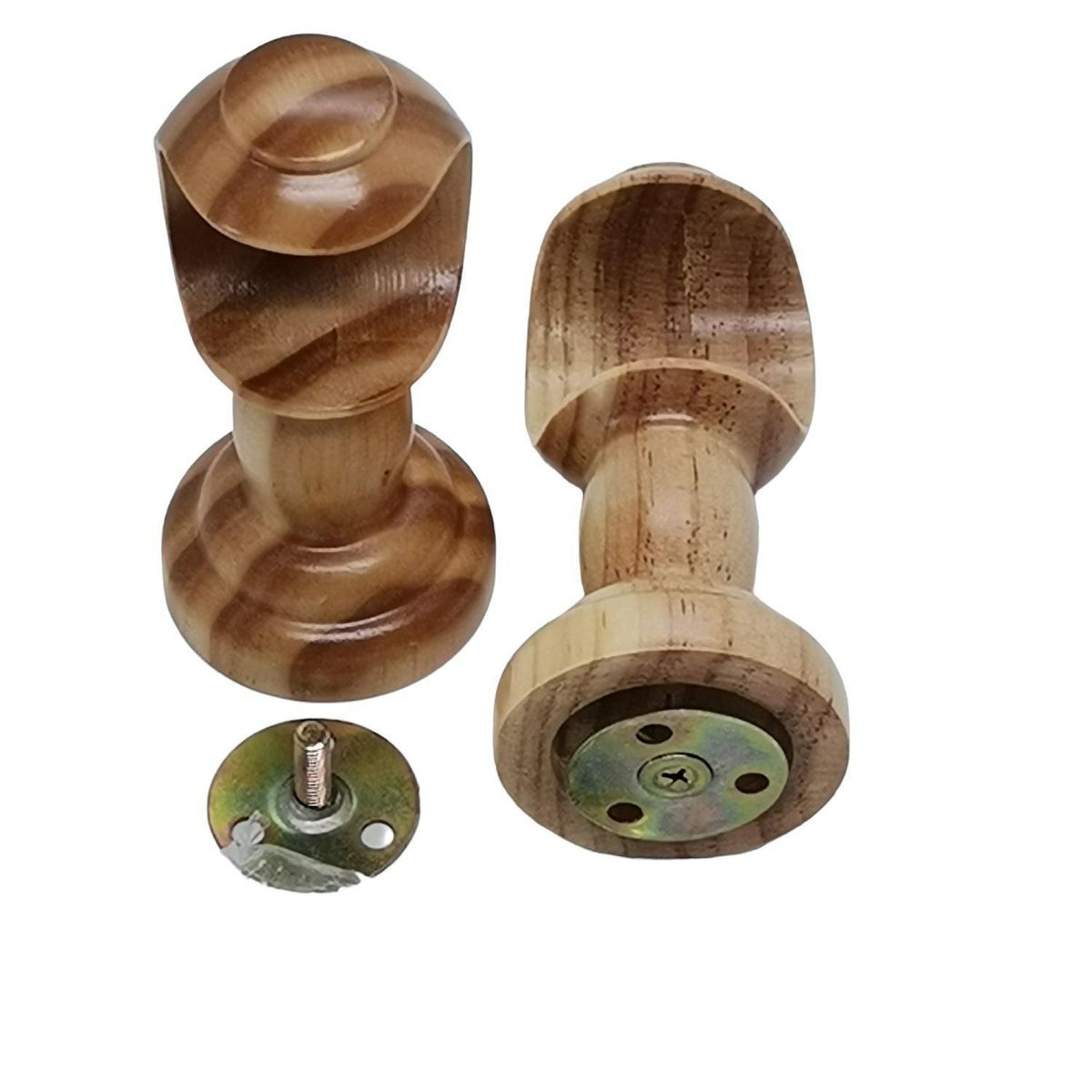 METALHSA - Soporte simple Muro madera natural 35mm (2un)