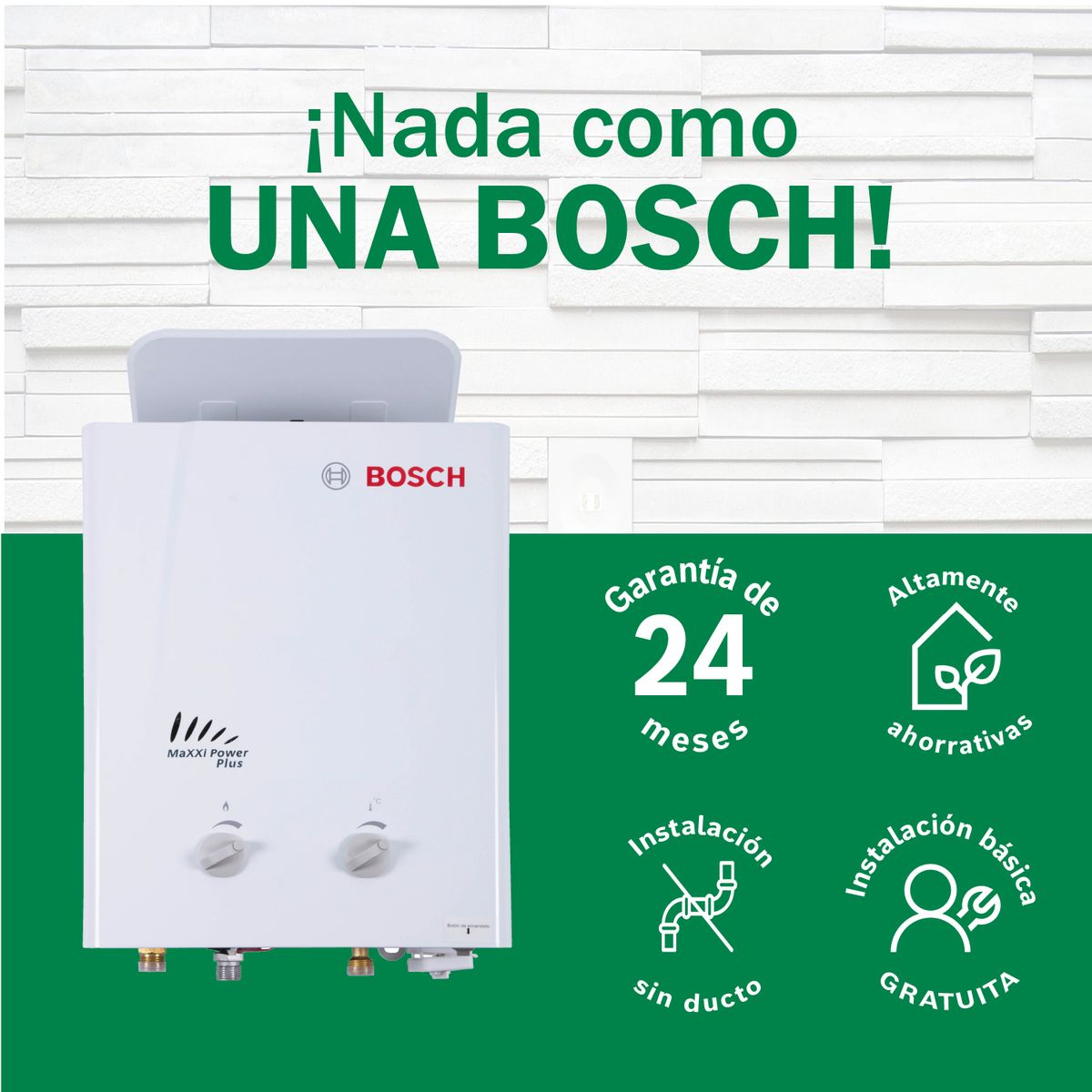 BOSCH - Terma a Gas Bosch GLP 5.5L + Kit de Instalación