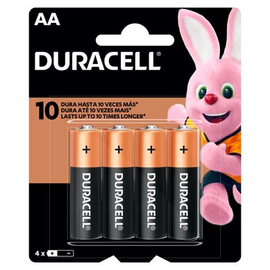 Pack de 4 Pilas Alcalinas Duracell AA 1.5V