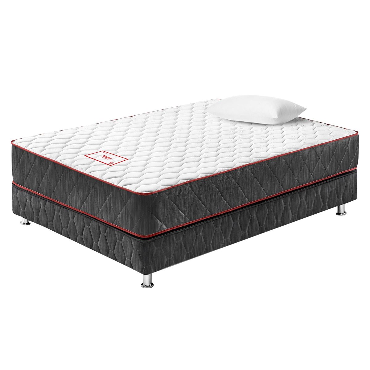 PARAISO - Cama Paraíso Nappy 1.5 Plazas Plomo