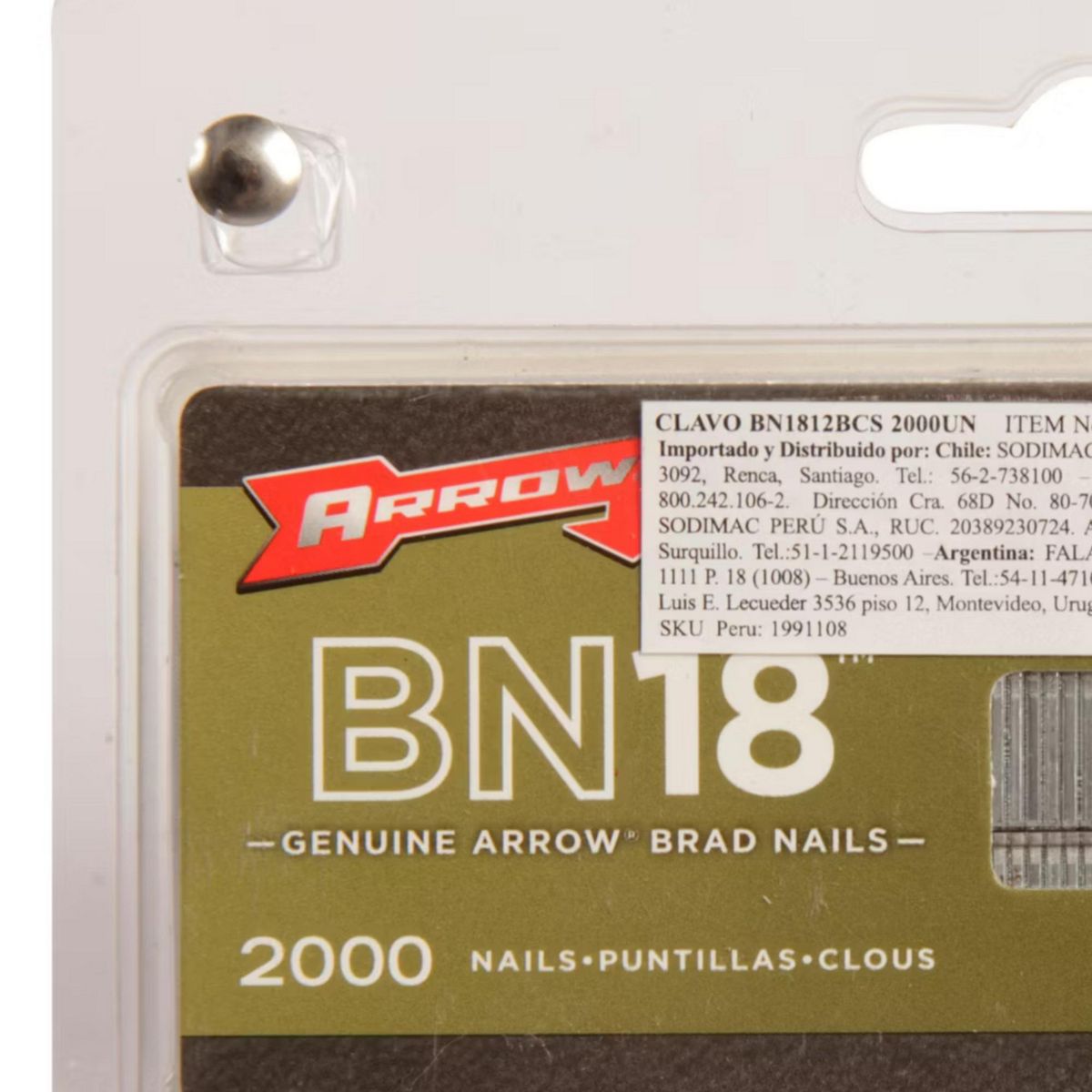 ARROW GROUP - Clavo BN1812BCS 3/4" Acero Arrow